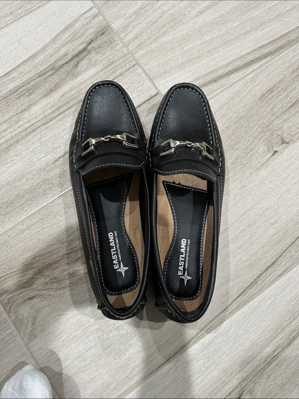 Eastland Black Leather Slip-On Bit Loafers